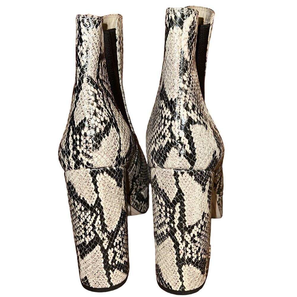 Sam Edelman Abella Platform Chelsea Boots Reptile Embossed Size 9.5M Used - Picture 5 of 8